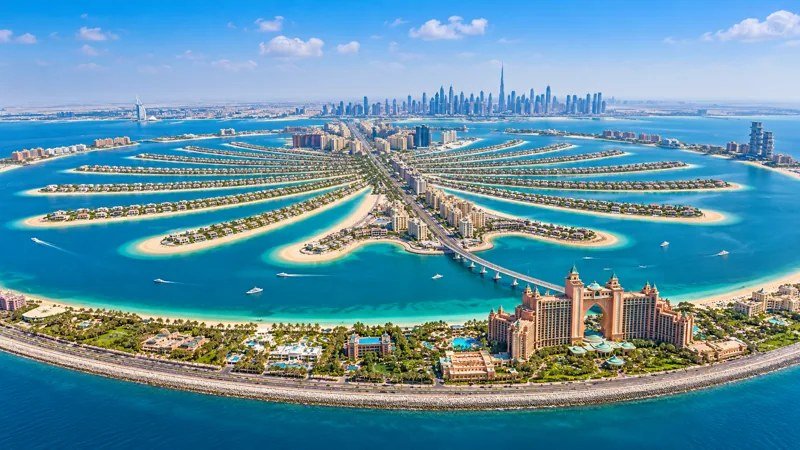 Illustration of Palm Jumeirah from above